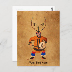 Cartão Postal Drumming Shaman