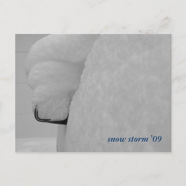 Cartão Postal DSCF1089, tempestade de neve '09 (Frente)