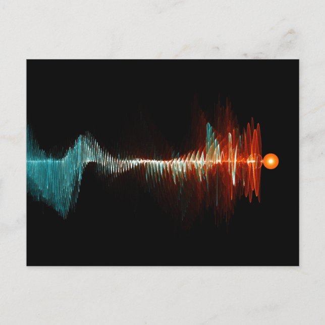 Cartão Postal Dualidade de Onda de Partículas (Frente)