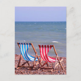 Cartão Postal Duas cadeiras na praia