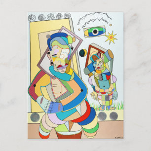 Cartão Postal "Duas figuras: O e Ru" por Ruchell Alexander