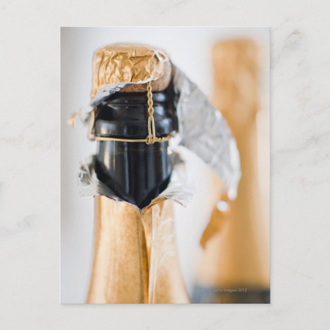 Cartão Postal Duas garrafas de champanhe (Frente)