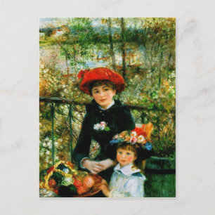 Cartão Postal Duas Irmãs (no terraço) de Pierre Renoir