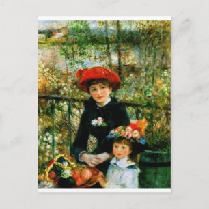 Cartão Postal Duas Irmãs no Terraço por Renoir
