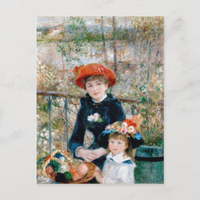 Cartão Postal Duas Irmãs - Pintura Impressionista Renoir (Frente)