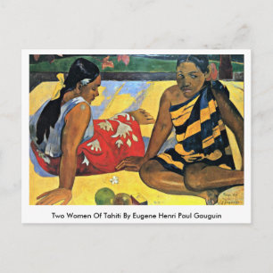 Cartão Postal Duas Mulheres Do Taiti Por Eugene Henri Paul Gaugu