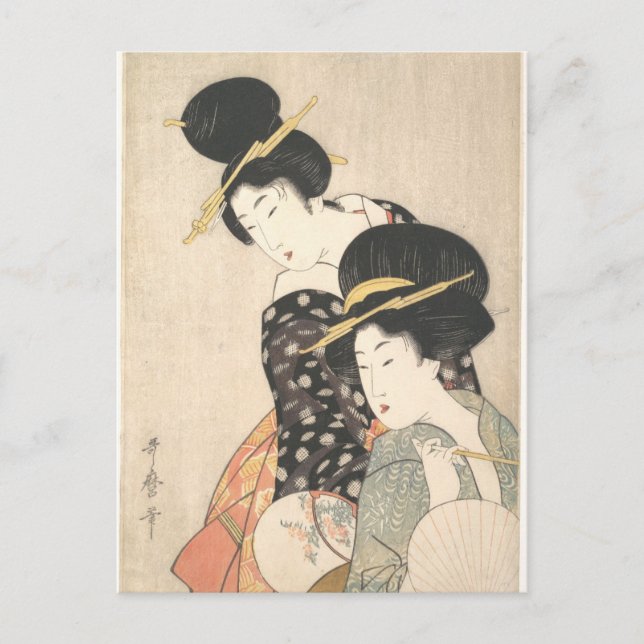 Cartão Postal Duas Mulheres (Utamaro) (Frente)