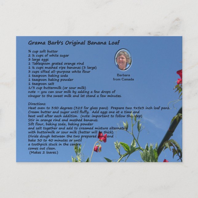 Cartão Postal Duas Placas de Receita do Dessert (Frente)