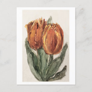 Cartão Postal Duas Tulipas Vermelhas por Sientje Mesdag-van Hout