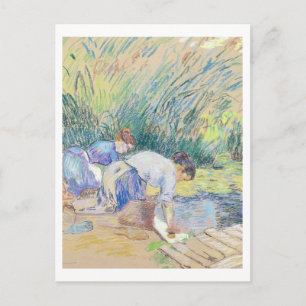 Cartão Postal Duas WasherWomen (pastel no papel)