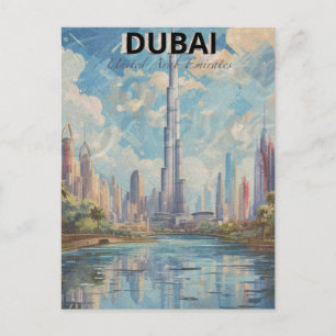 Cartão Postal Dubai Emirados Árabes Unidos A Água A Seguir
