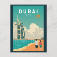 Dubai Emirados Árabes Unidos Arte de Viagem Retro