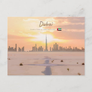 Cartão Postal Dubai, Emirados Árabes Unidos - Deserto do Burj Kh
