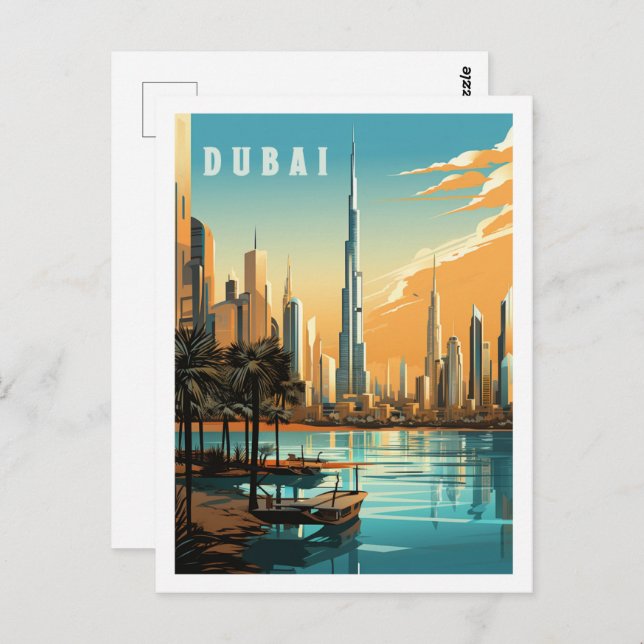 Cartão Postal Dubai, Emirados Árabes Unidos, famosa Viagem (Frente/Verso)