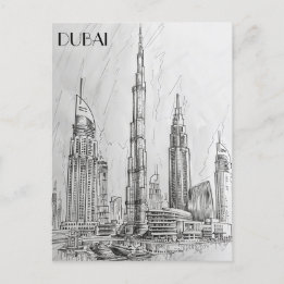 Cartão Postal Dubai Skyline