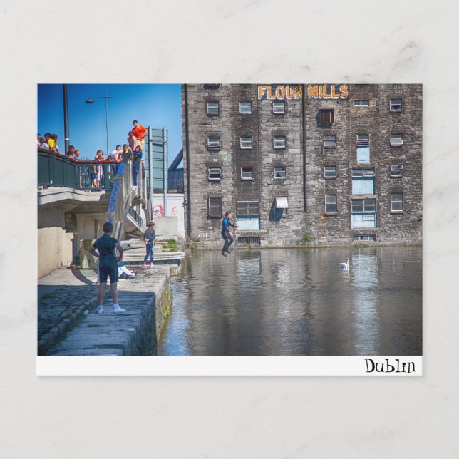 Cartão Postal Dublin/canal grande (Frente)