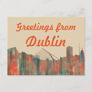 Cartão Postal Dublin Ireland Skyline-Navaho