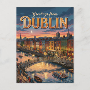 Cartão Postal Dublin Irlanda