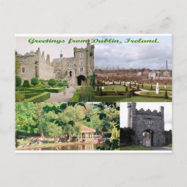 Cartão Postal Dublin Irlanda Edifícios antigos multi-imagens 