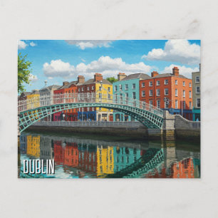 Cartão Postal Dublin Irlanda Viagem