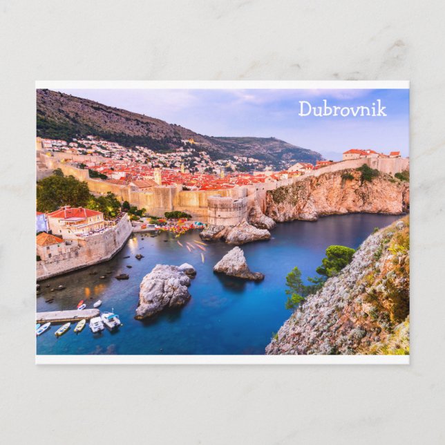 Cartão postal Dubrovnik Croácia (Frente)
