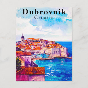 Cartão Postal Dubrovnik Croácia Centro Histórico Antigo Viagem