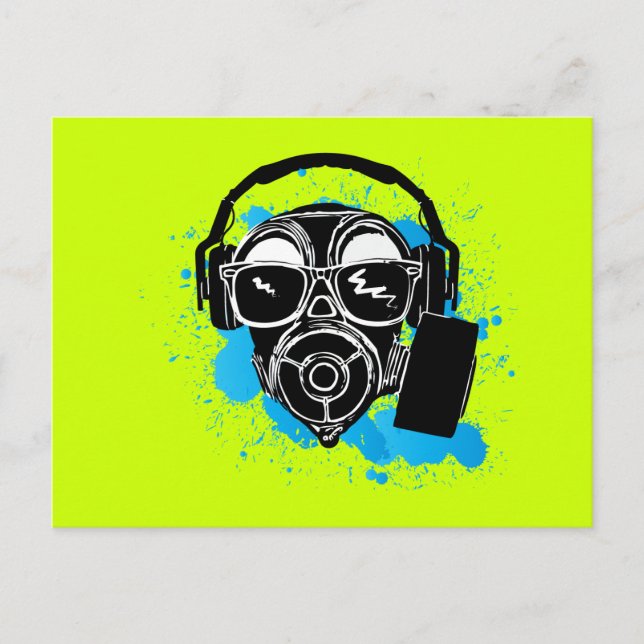 Cartão Postal Dubstep Gasmask (Frente)