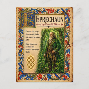 Cartão Postal Duende, Arte do Bestiário Medieval