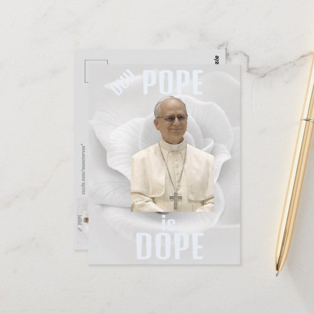 Cartão postal Duh Pope is Dope (Frente/Verso In Situ)