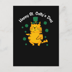 Cartão Postal Dulce Feliz Dia de St. Catty para St. Patty