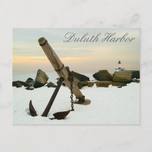 Cartão Postal Duluth Harbor no inverno