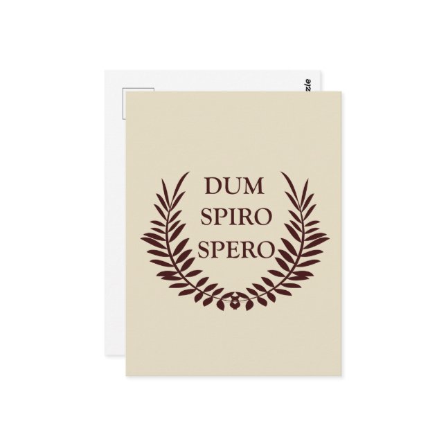 Cartão Postal Dum spiro spero (Frente/Verso In Situ)