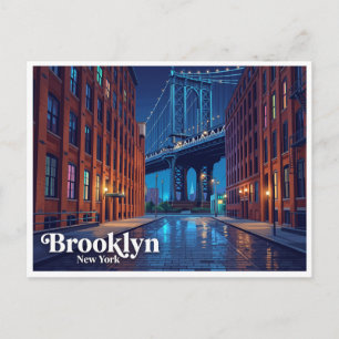 Cartão Postal DUMBO à Noite Brooklyn Nova York