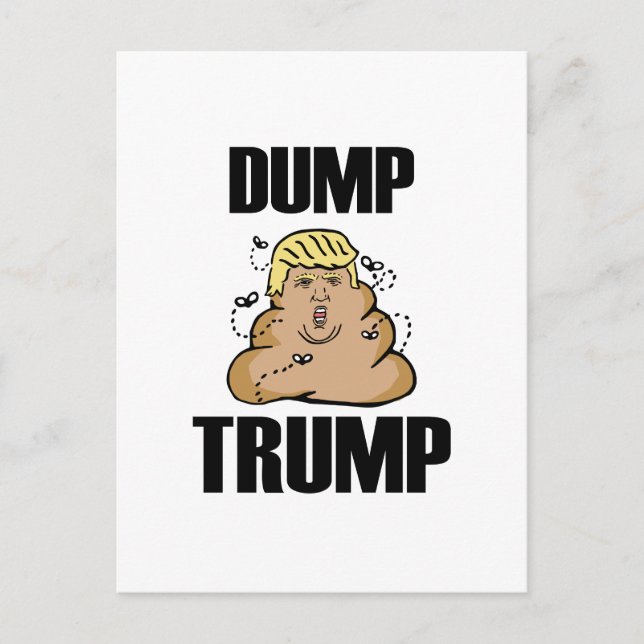 Cartão Postal Dump Trump tem graça (Frente)