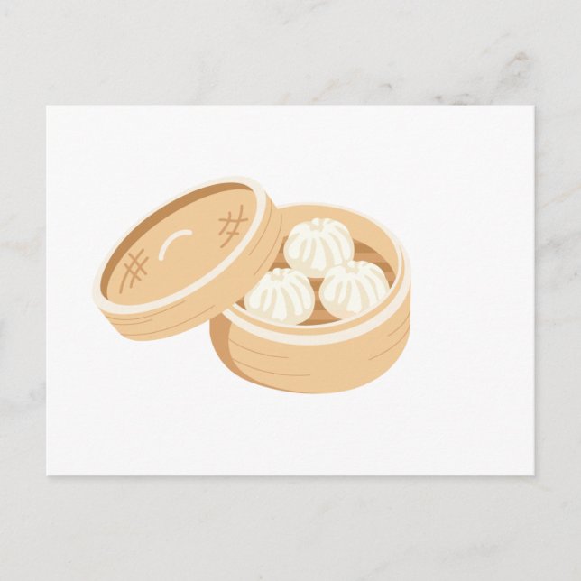 Cartão Postal Dumplings chineses (Frente)