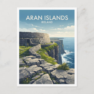 Cartão Postal Dún Aonghasa, Inis Mór Kilronan Irlanda