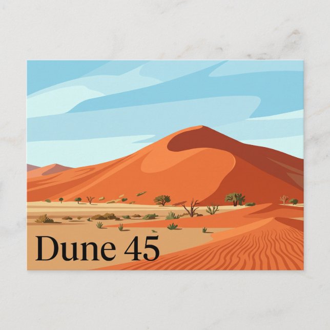 Cartão Postal Duna 45 Sossusvlei Namíbia (Frente)