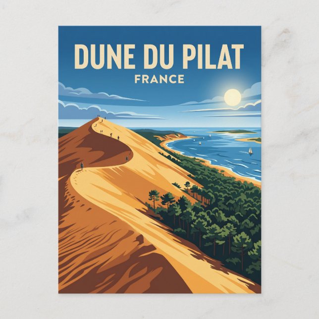 Cartão Postal Duna do Pilat França (Frente)