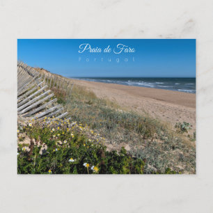 Cartão Postal Dunas da Praia de Faro - Portugal