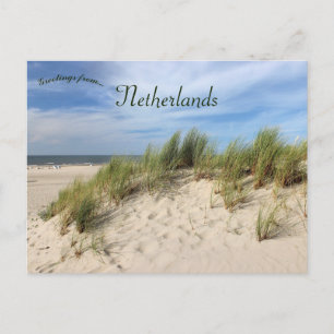 Cartão Postal Dunas da Praia de Vlieland Holanda