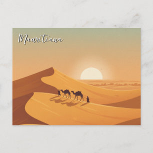 Cartão Postal Dunas de Camelo do Deserto da Mauritânia