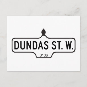 Cartão Postal Dundas Street West, Sinal da Rua Toronto