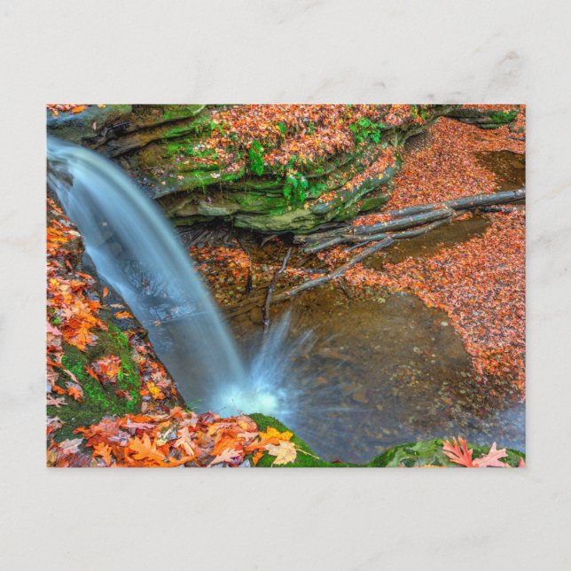 Cartão Postal Dundee Falls no outono, Ohio (Frente)