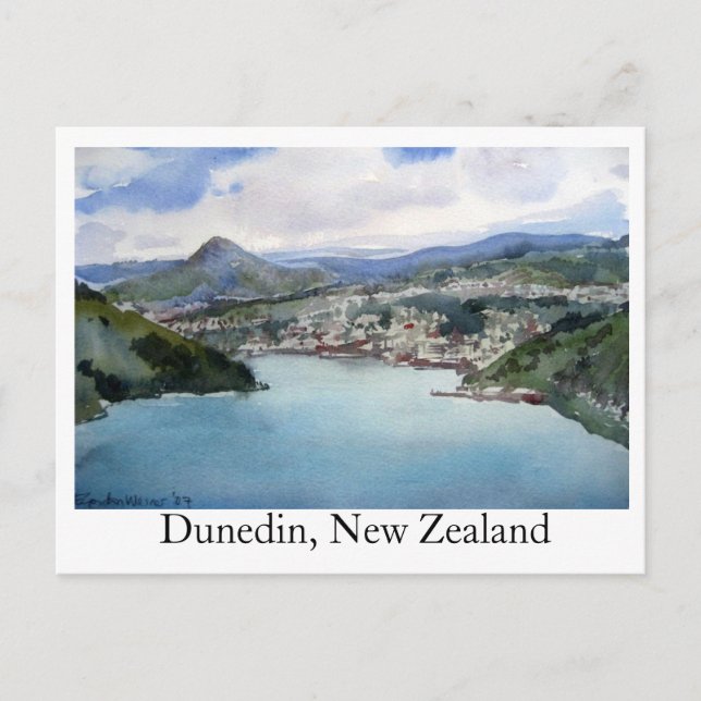 Cartão postal Dunedin, Nova Zelândia (Frente)