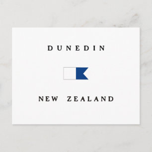Cartão Postal Dunedin Nova Zelândia Alpha Dive Flag