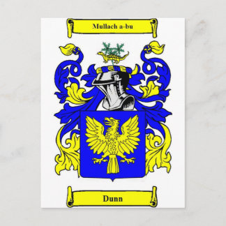 Cartão Postal Dunn (Irlandês) Casaco de Armas