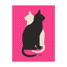 Duo branco de Catz do gatinho do preto da boa