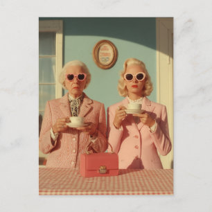 Cartão Postal Duo de Chá Elegante