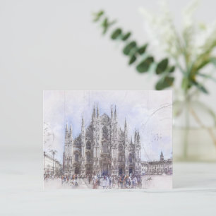 Cartão Postal Duomo di Milano Itália
