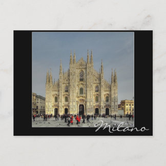 Cartão Postal Duomo Milan, Itália